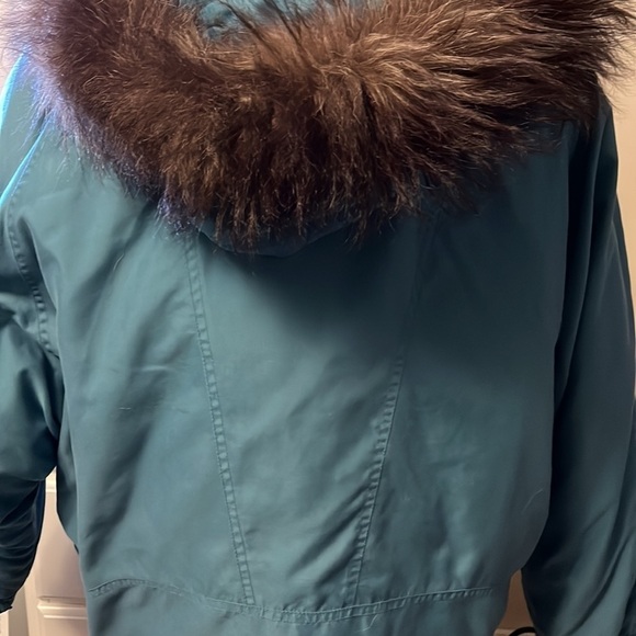 Towne by London Fog teal winter coat with zip out puffer lining, medium - Picture 8 of 15